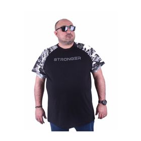 Moc Grande 23146 Raglan Sleeve Camouflage Füme Erkek T-shirt