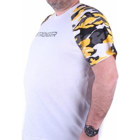 Moc Grande 23146 Raglan Sleeve Camouflage Hardal Erkek T-shirt