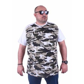 Moc Grande 23147 Shoulder Line Camouflage Beyaz Erkek T-shirt