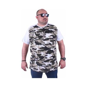 Moc Grande 23147 Shoulder Line Camouflage Beyaz Erkek T-shirt