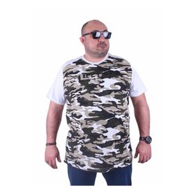 Moc Grande 23147 Shoulder Line Camouflage Beyaz Erkek T-shirt