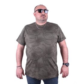 Moc Grande 23148 Palm Leaf Büyük Beden Haki Erkek T-shirt