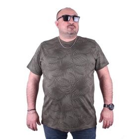 Moc Grande 23148 Palm Leaf Büyük Beden Haki Erkek T-shirt