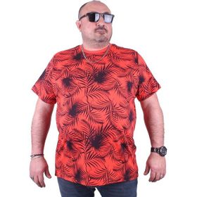 Moc Grande 23148 Palm Leaf Büyük Beden Nar Çiçeği Erkek T-shirt