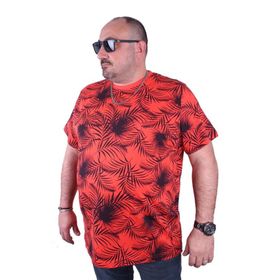 Moc Grande 23148 Palm Leaf Büyük Beden Nar Çiçeği Erkek T-shirt