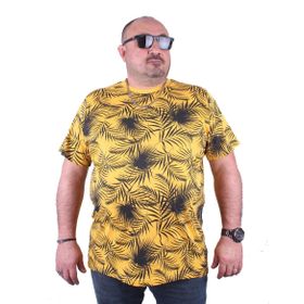 Moc Grande 23148 Palm Leaf Büyük Beden Sarı Erkek T-shirt