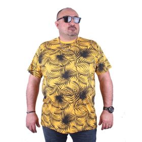 Moc Grande 23148 Palm Leaf Büyük Beden Sarı Erkek T-shirt