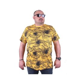 Moc Grande 23148 Palm Leaf Büyük Beden Sarı Erkek T-shirt