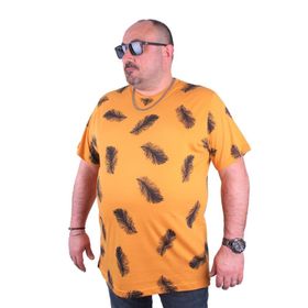 Moc Grande 23149 Feather Büyük Beden Hardal Erkek T-shirt