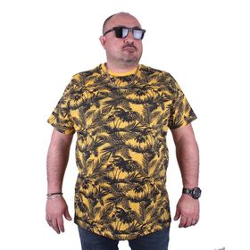 Moc Grande 23150 Beach Palm Büyük Beden Sarı Erkek T-shirt