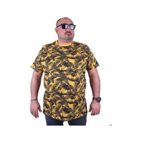 Moc Grande 23150 Beach Palm Büyük Beden Sarı Erkek T-shirt