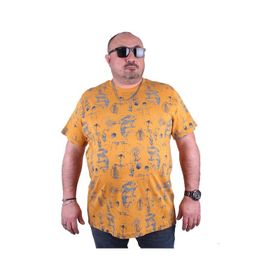Moc Grande 23151 Büyük Beden Basic Hardal Erkek T-shirt