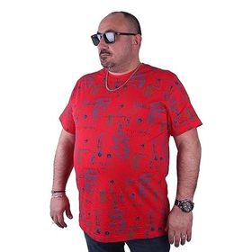 Moc Grande 23151 Büyük Beden Basic Kırmızı Erkek T-shirt