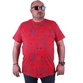 Moc Grande 23151 Büyük Beden Basic Kırmızı Erkek T-shirt