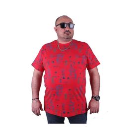 Moc Grande 23151 Büyük Beden Basic Kırmızı Erkek T-shirt