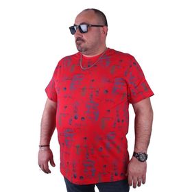 Moc Grande 23151 Büyük Beden Basic Kırmızı Erkek T-shirt