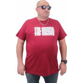 Moc Grande 23174 Büyük Beden Basic Bordo Erkek T-shirt