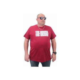Moc Grande 23174 Büyük Beden Basic Bordo Erkek T-shirt