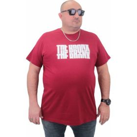 Moc Grande 23174 Büyük Beden Basic Bordo Erkek T-shirt