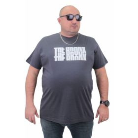 Moc Grande 23174 Büyük Beden Basic Füme Erkek T-shirt