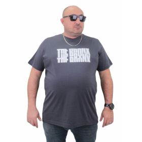 Moc Grande 23174 Büyük Beden Basic Füme Erkek T-shirt