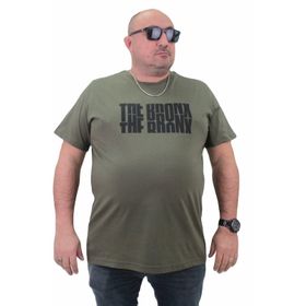 Moc Grande 23174 Büyük Beden Basic Haki Erkek T-shirt