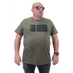 Moc Grande 23174 Büyük Beden Basic Haki Erkek T-shirt