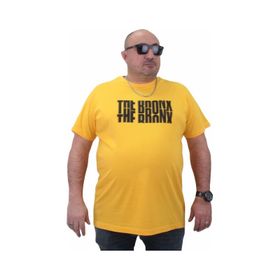 Moc Grande 23174 Büyük Beden Basic Sarı Erkek T-shirt