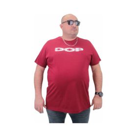 Moc Grande 23176 Büyük Beden Basic Bordo Erkek T-shirt
