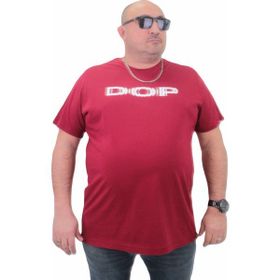 Moc Grande 23176 Büyük Beden Basic Bordo Erkek T-shirt