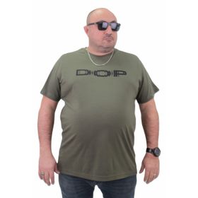 Moc Grande 23176 Büyük Beden Basic Haki Erkek T-shirt