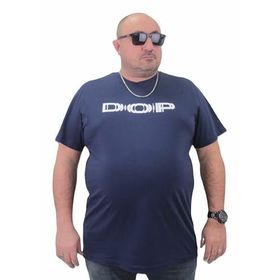 Moc Grande 23176 Büyük Beden Basic Marin Erkek T-shirt