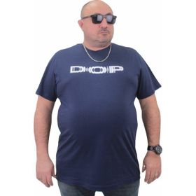 Moc Grande 23176 Büyük Beden Basic Marin Erkek T-shirt