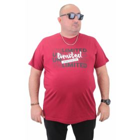 Moc Grande 23177 Büyük Beden Basic Bordo Erkek T-shirt