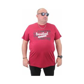 Moc Grande 23177 Büyük Beden Basic Bordo Erkek T-shirt