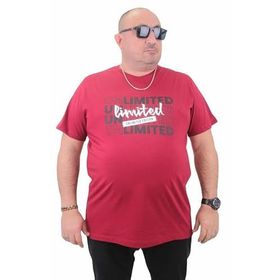 Moc Grande 23177 Büyük Beden Basic Bordo Erkek T-shirt