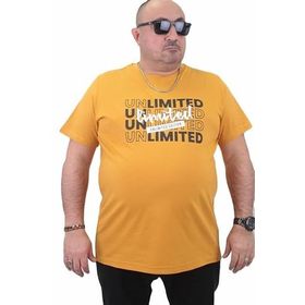 Moc Grande 23177 Büyük Beden Basic Hardal Erkek T-shirt