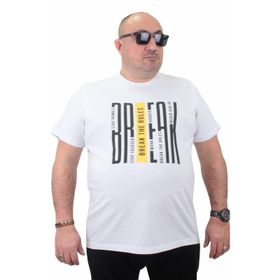 Moc Grande 23178 Büyük Beden Basic Beyaz Erkek T-shirt