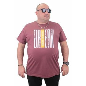 Moc Grande 23178 Büyük Beden Basic Eflatun Erkek T-shirt