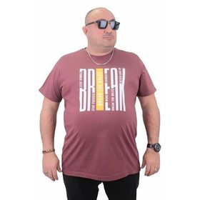 Moc Grande 23178 Büyük Beden Basic Eflatun Erkek T-shirt