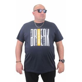 Moc Grande 23178 Büyük Beden Basic Lacivert Erkek T-shirt