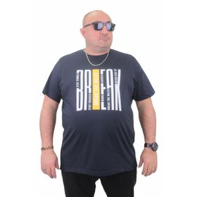 Moc Grande 23178 Büyük Beden Basic Lacivert Erkek T-shirt