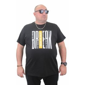 Moc Grande 23178 Büyük Beden Basic Siyah Erkek T-shirt