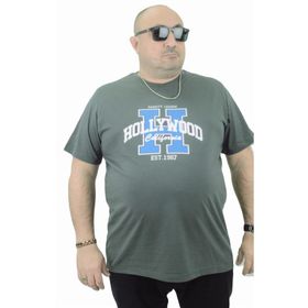 Moc Grande 23179 Büyük Beden Basic Haki Erkek T-shirt