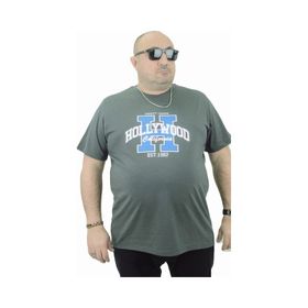 Moc Grande 23179 Büyük Beden Basic Haki Erkek T-shirt