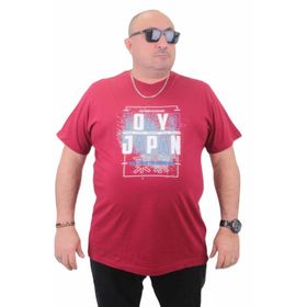 Moc Grande 23181 Büyük Beden Basic Bordo Erkek T-shirt