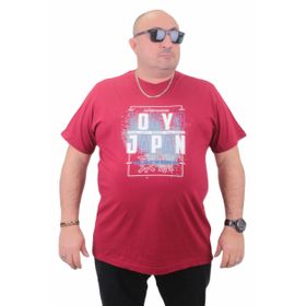 Moc Grande 23181 Büyük Beden Basic Bordo Erkek T-shirt