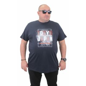 Moc Grande 23181 Büyük Beden Basic Lacivert Erkek T-shirt