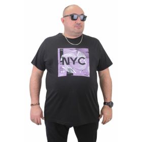 Moc Grande 23182 Büyük Beden Basic Siyah Erkek T-shirt