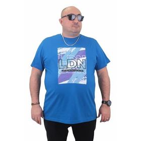 Moc Grande 23183 LDN Sıfır Yaka Saks Erkek T-shirt